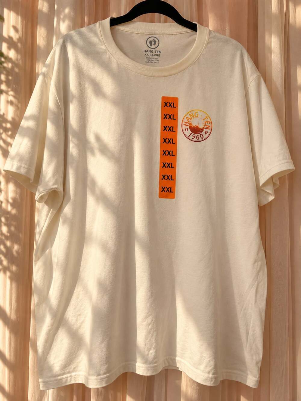 Hang Ten 1960 Graphic Premium Tee Cream Short Sleeve T-Shirt XX Large
